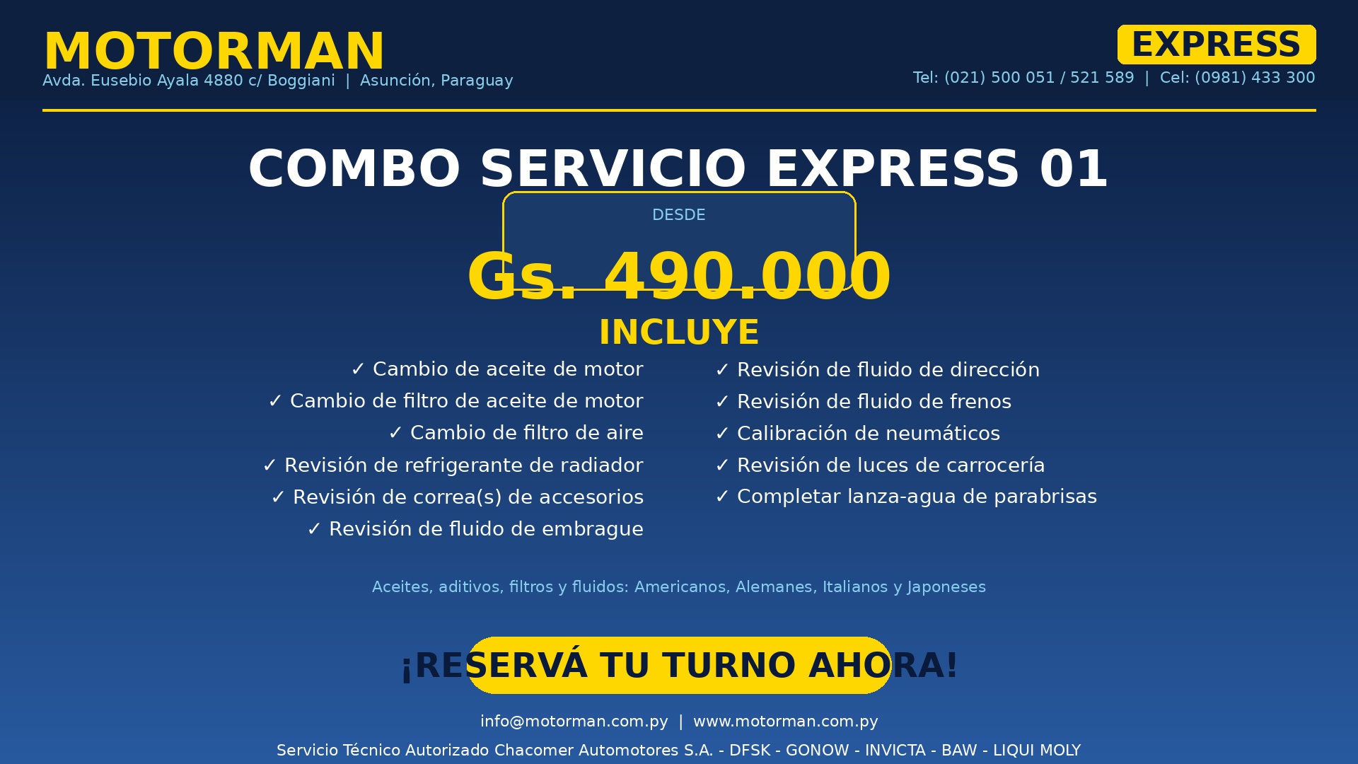 Combo Servicio Express 01